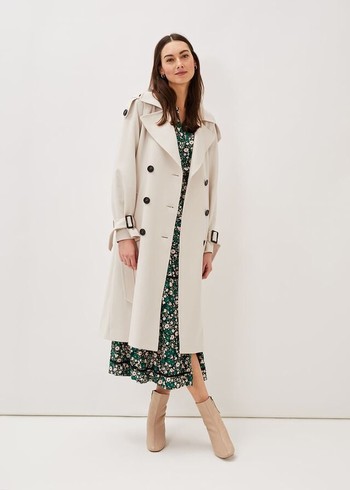 Phase Eight Tegan Trench Coats White Canada | PZJHUO-742